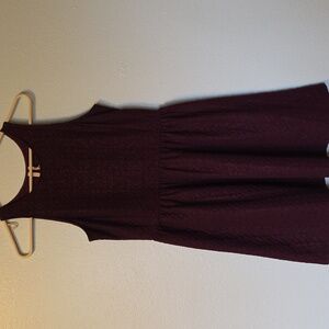 Frenchi Deep Purple Textured Dress. Size Medium.
